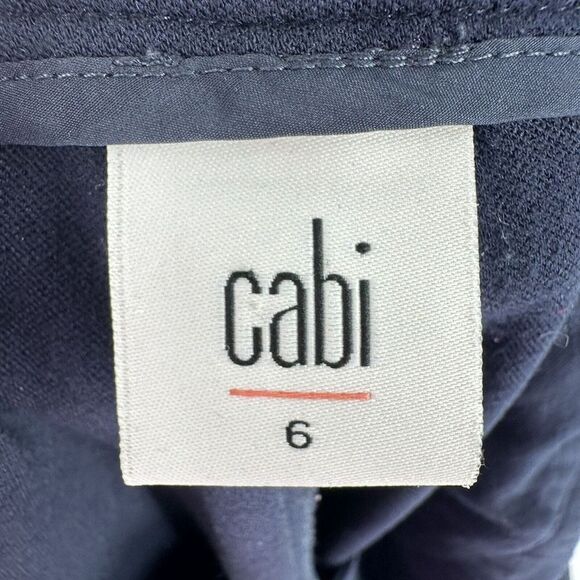 CABI Capote Cropped Ankle Trouser Pants 5073 Navy Blue Size 6 Stretchy Career - Picture 5 of 6